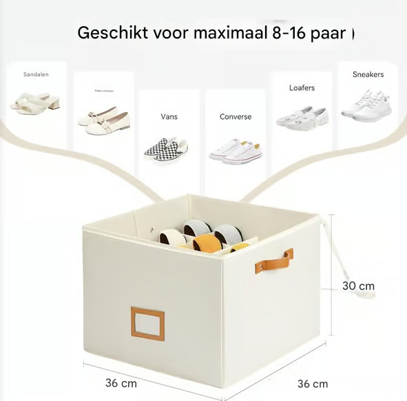 Opvouwbare Stof Schoenenopbergdoos – Orde & Bescherming voor je Schoenen