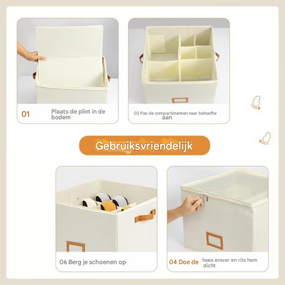 Opvouwbare Stof Schoenenopbergdoos – Orde & Bescherming voor je Schoenen